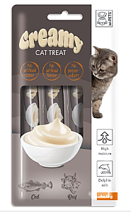 M-PETS CREMY MORİNA BALIKLI BİFTEKLİ KEDİ ÖDÜLÜ 4*15GR