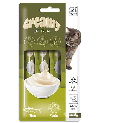 M-PETS CREMY TON BALIKLI DENİZ TARAKLI KEDİ ÖDÜLÜ 4*15GR - 1