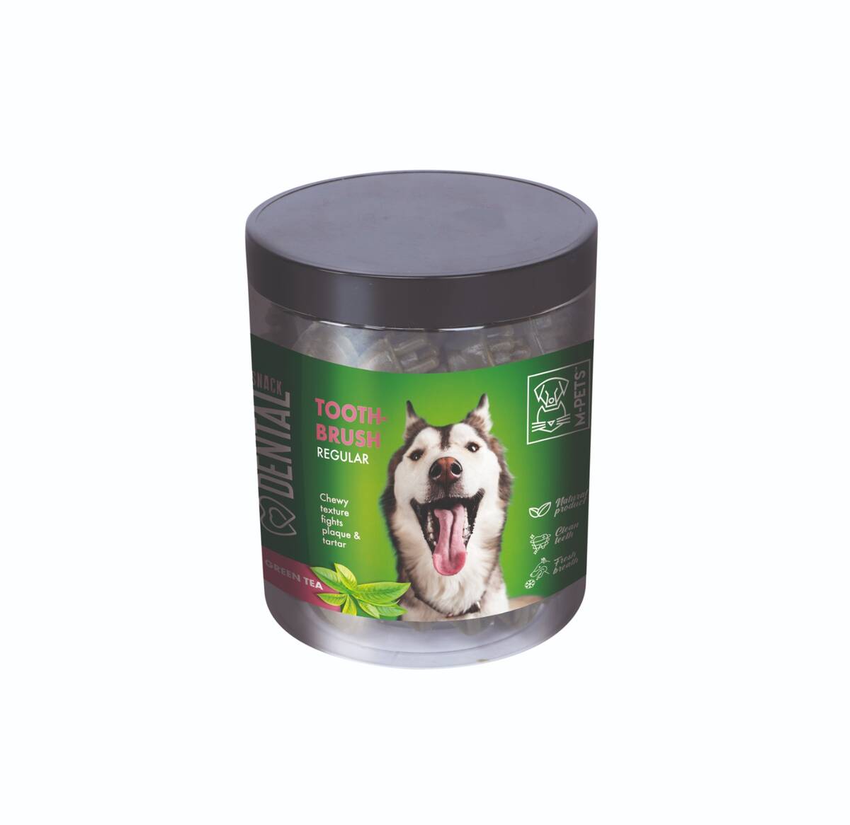 M-PETS DENTAL SNACK GREEN TEA TOOTH BRUSH REGULAR ÖDÜL 330GR