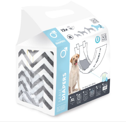 M-pets Dıapers Erkek Köpekler İçin Külot (xl) 12li
