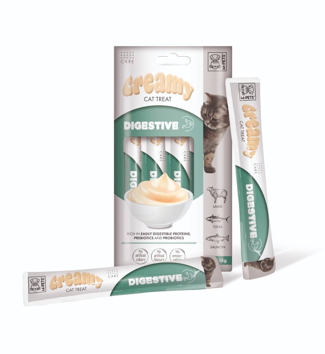 M-PETS DIGESTIVE FONKSİYONEL CREAMY KEDİ ÖDÜL 4X15GR