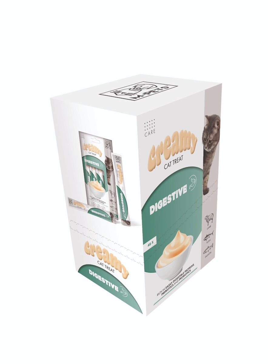M-PETS DIGESTIVE FONKSİYONEL CREAMY KEDİ ÖDÜL 4X15GR - Thumbnail