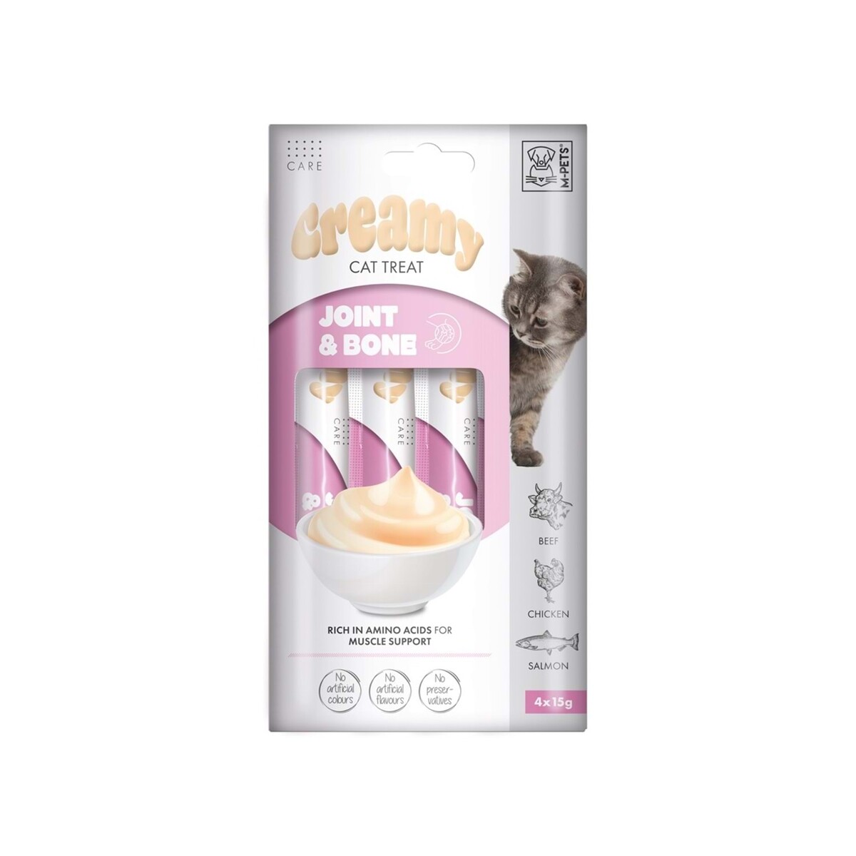  - M-PETS JOINT&BONE FONKSİYONEL CREAMY KEDİ ÖDÜLÜ 4X15 GR