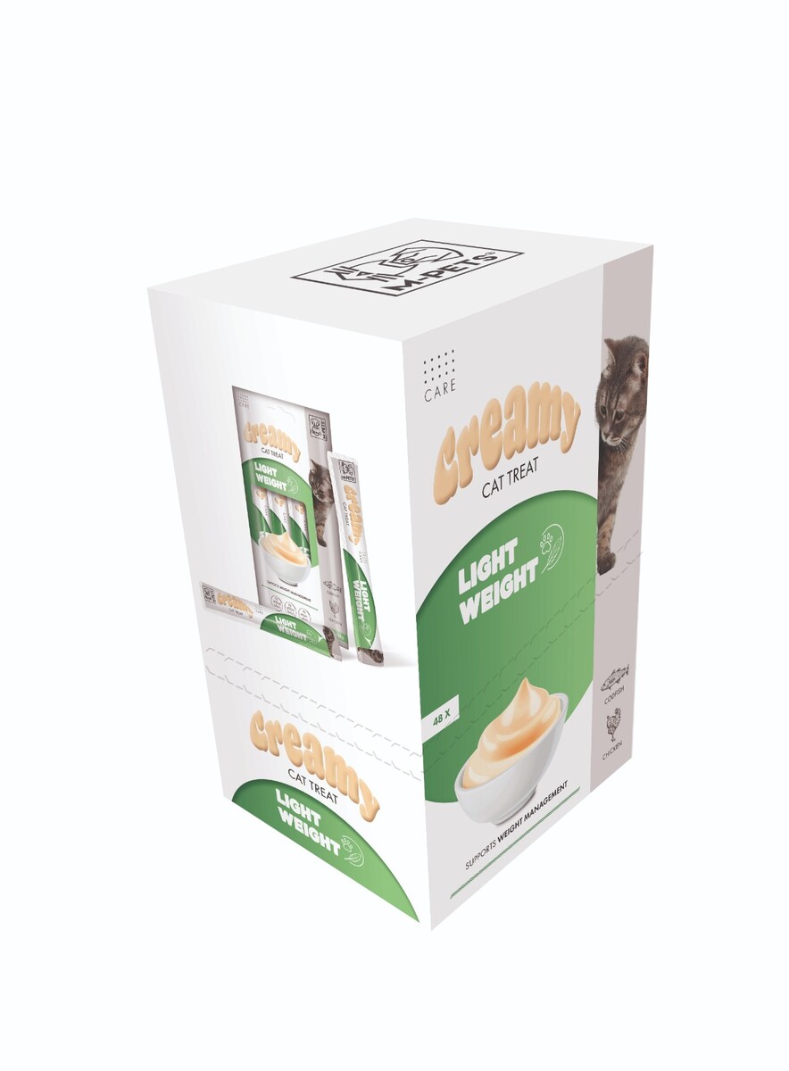 M-PETS LIGHT WEIGHT FONKSİYONEL CREAMY KEDİ ÖDÜL 4X15GR - Thumbnail