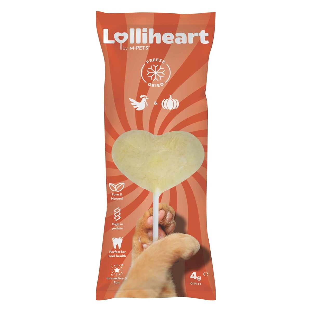 M-PETS LOLLİHEART BALKABAKLI KEDİ ÖDÜLÜ 4GR 15'Lİ - Thumbnail
