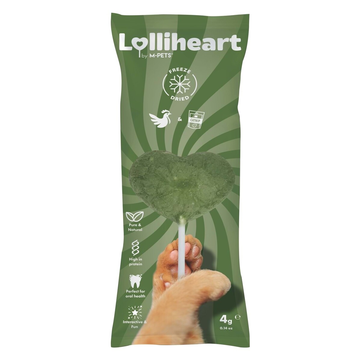 M-PETS LOLLİHEART CATNİPLİ KEDİ ÖDÜLÜ 4GR 15'Lİ - Thumbnail