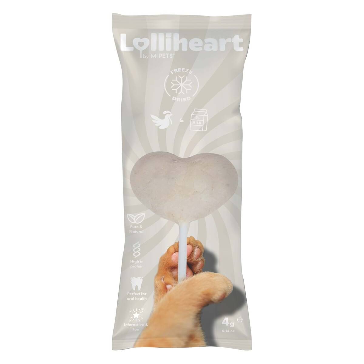 M-PETS LOLLİHEART SÜTLÜ KEDİ ÖDÜLÜ 4GR 15'Lİ
