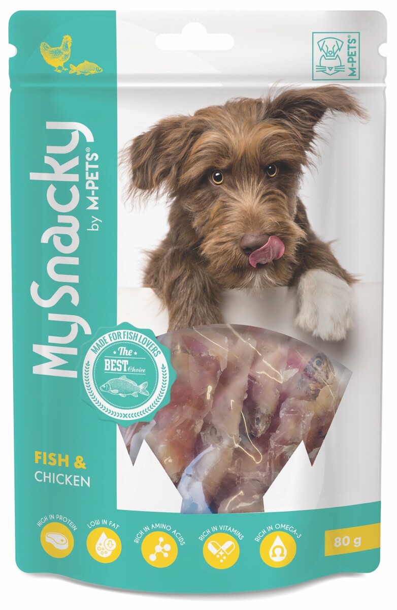 - M-PETS MY SNACKY FISH&CHICKEN KÖPEK ÖDÜL 80GR  - M-PETS MY SNACKY FISH&CHICKEN KÖPEK ÖDÜL 80GR