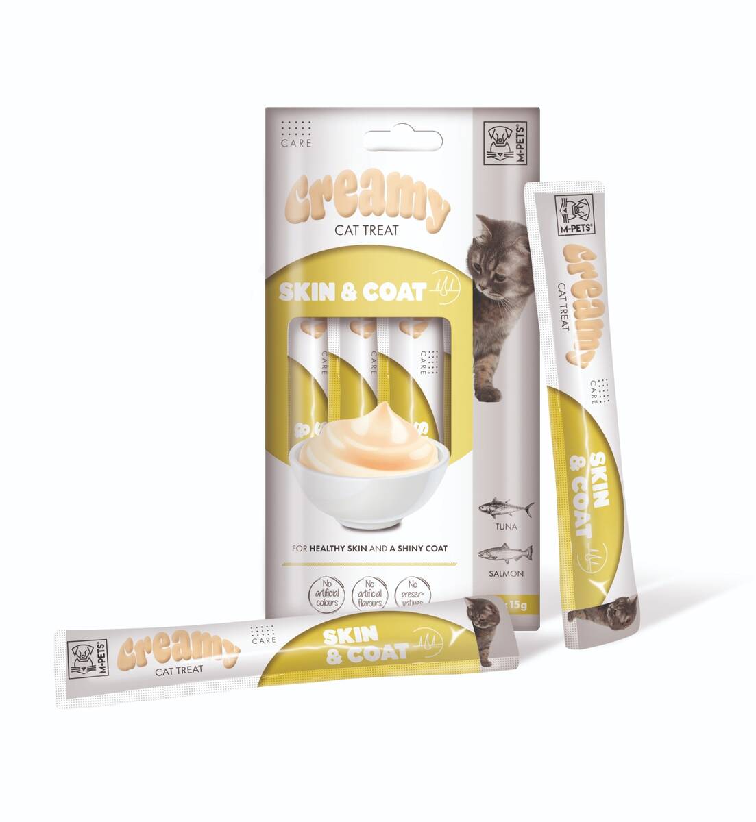 M-PETS SKIN&COAT FONKSİYONEL CREAMY KEDİ ÖDÜL 4X15GR M-PETS SKIN&COAT FONKSİYONEL CREAMY KEDİ ÖDÜL 4X15GR