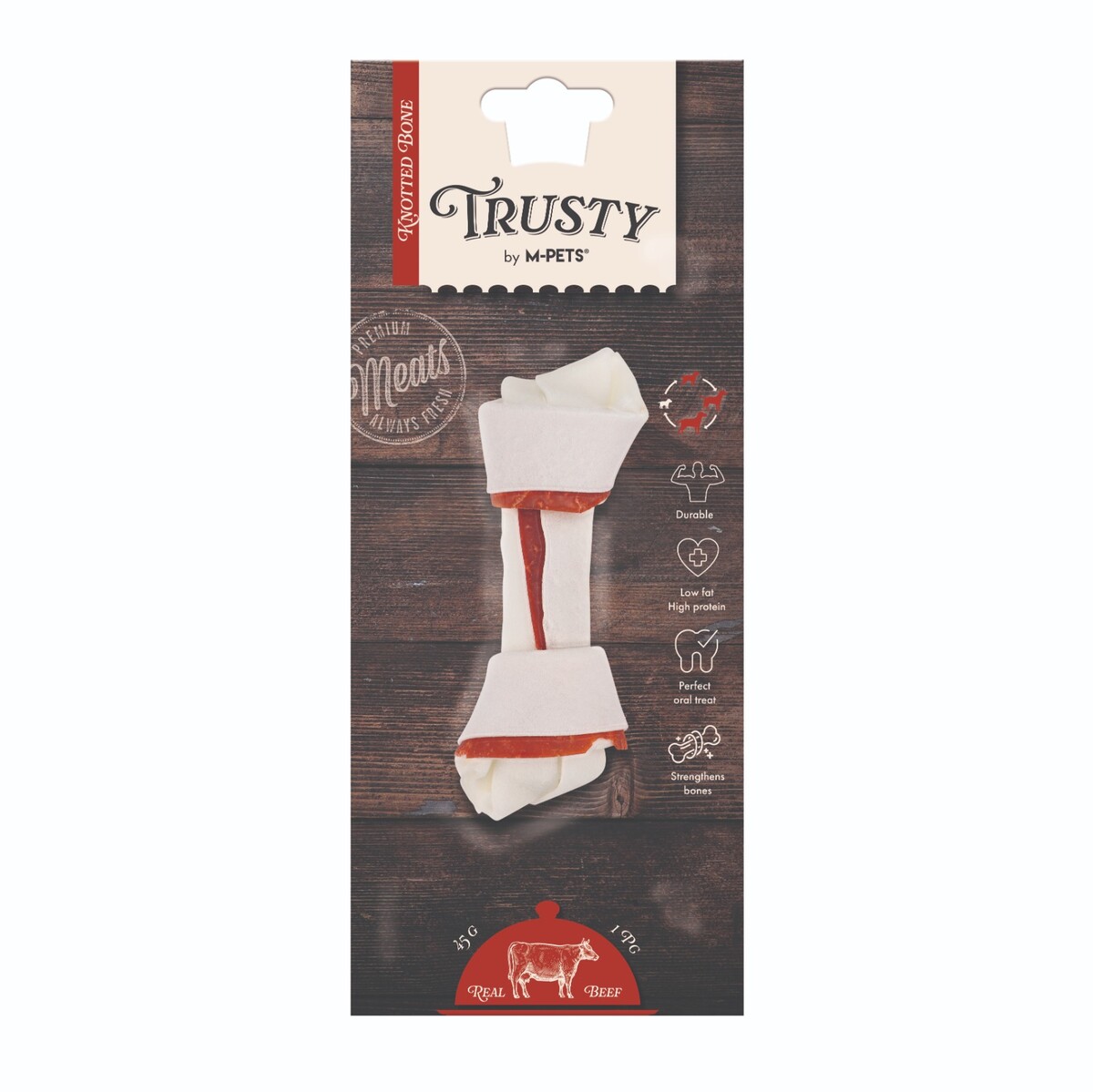  - M-PETS TRUSTY BEEF DÜĞÜMLÜ KEMİK 45GR 12,7CM