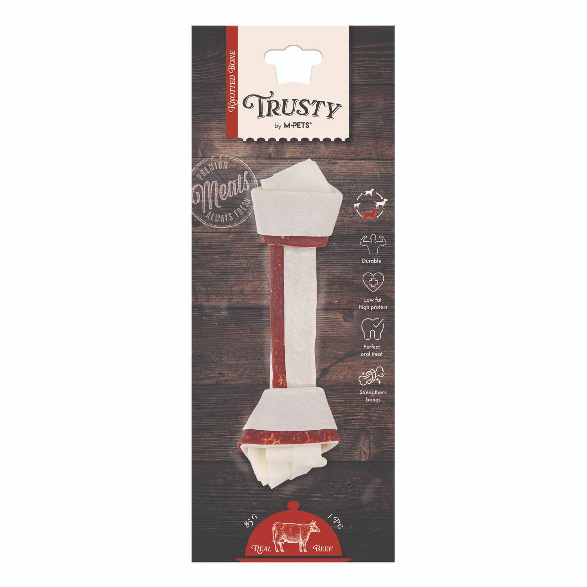 M-PETS TRUSTY BEEF DÜĞÜMLÜ KEMİK 85GR/20,3CM