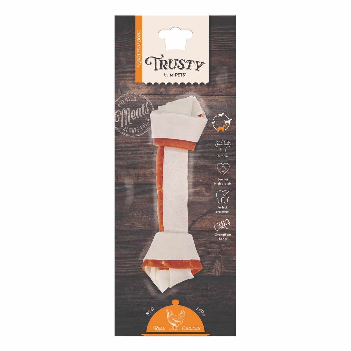 - M-PETS TRUSTY CHICKEN DÜĞÜMLÜ KEMİK 85GR/20,3CM  - M-PETS TRUSTY CHICKEN DÜĞÜMLÜ KEMİK 85GR/20,3CM