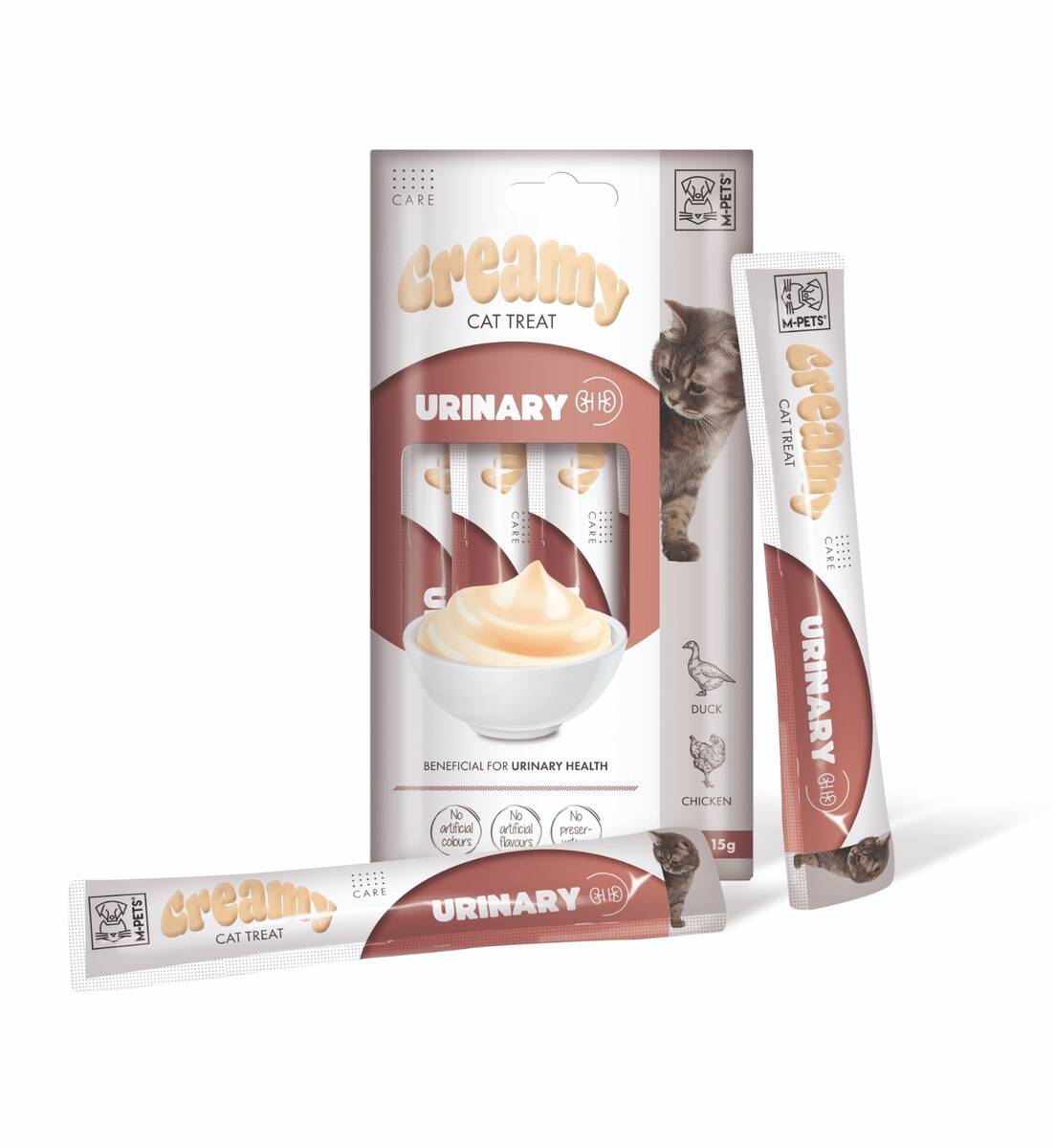 M-PETS URINARY FONKSİYONEL CREAMY KEDİ ÖDÜL 4X15GR