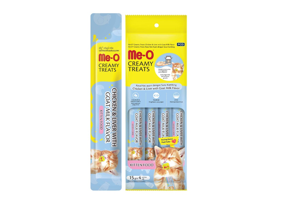 - ME-O CREAMY CAT TREATS KITTEN CHICKEN&LIVER WITH GOAT MILK FLAVOUR 12'Lİ  - ME-O CREAMY CAT TREATS KITTEN CHICKEN&LIVER WITH GOAT MILK FLAVOUR 12'Lİ