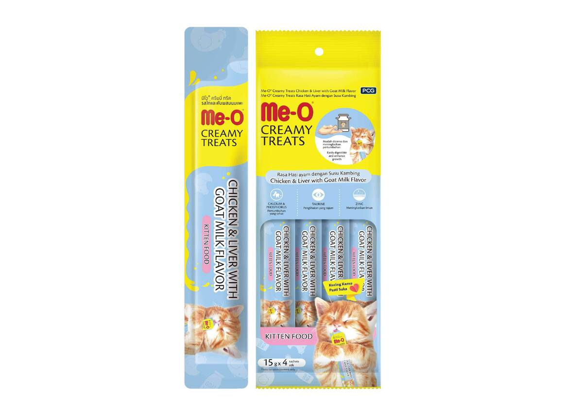 ME-O CREAMY CAT TREATS KITTEN CHICKEN&LIVER WITH GOAT MILK FLAVOUR 12'Lİ ME-O CREAMY CAT TREATS KITTEN CHICKEN&LIVER WITH GOAT MILK FLAVOUR 12'Lİ