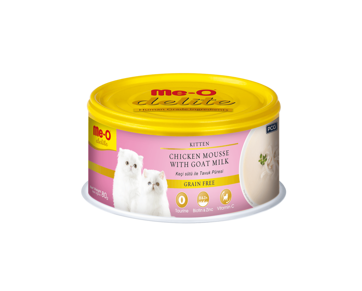 ME-O DELITE KEÇİ SÜTÜ-TAVUK PÜRE KEDİ KON.80GR 24'LÜ