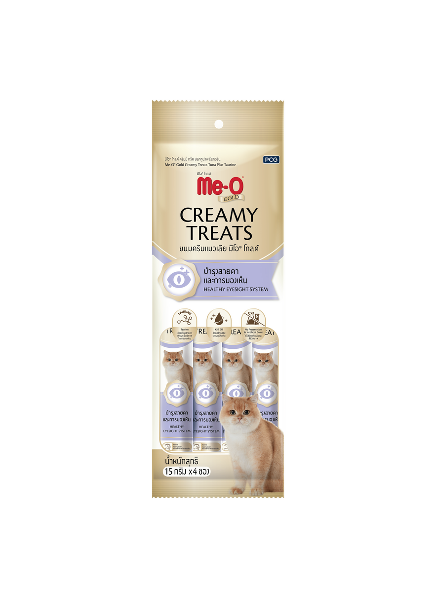 - ME-O GOLD CREAMY TREATS TON BALIĞI İLAVE TAURIN 4X15GR 25'Lİ  - ME-O GOLD CREAMY TREATS TON BALIĞI İLAVE TAURIN 4X15GR 25'Lİ