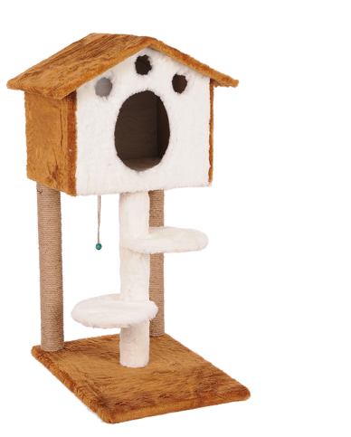  - MERDİVENLİ KULUBE 98CM KAHVE