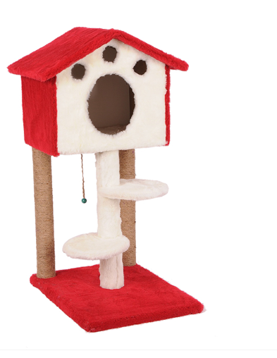  - MERDİVENLİ KULUBE 98CM KIRMIZI