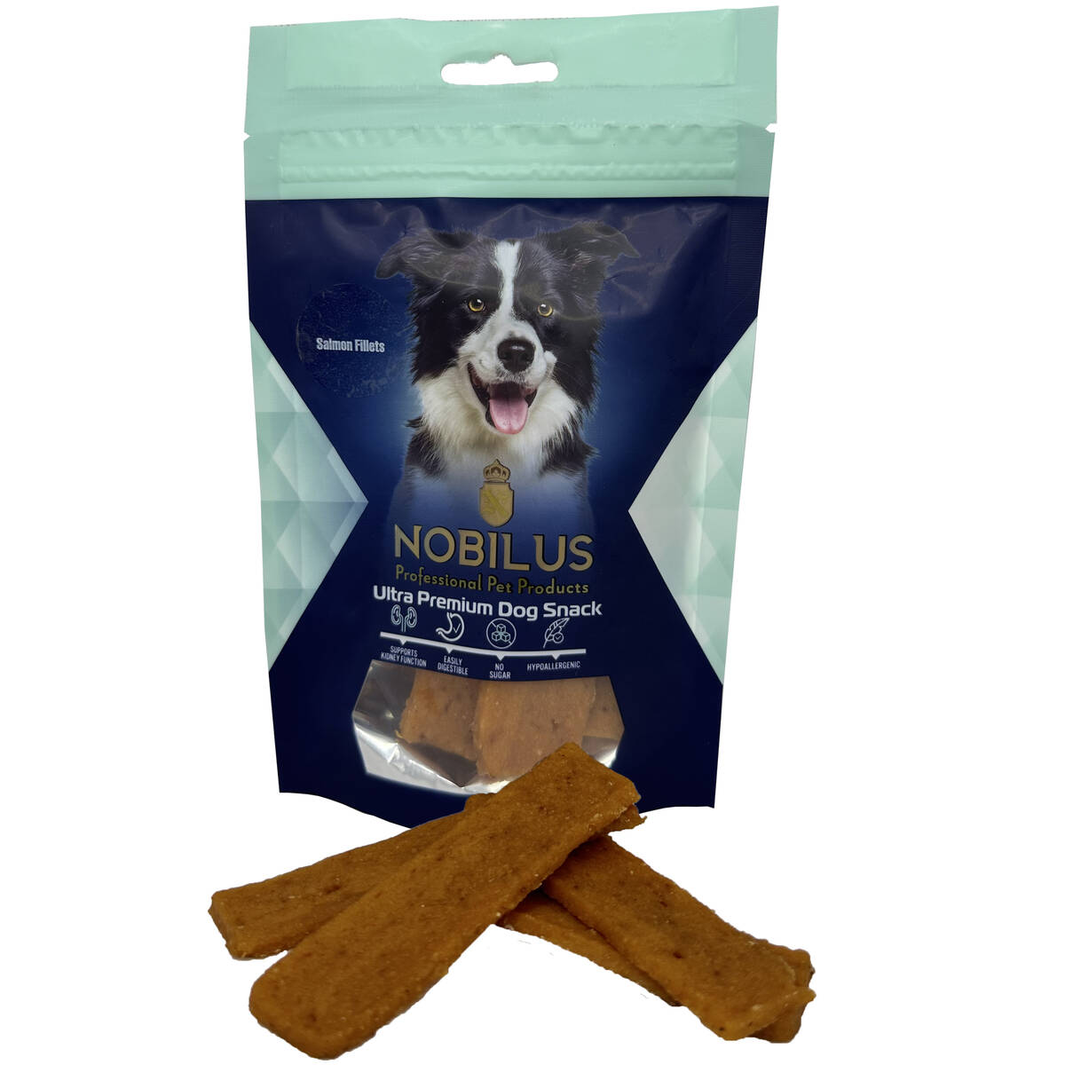 NOBILUS SALMON FILLETS DOG SNACK