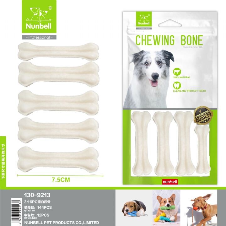  - NUNBELL BEYAZ PRES KEMİK 7,5CM 6'LI