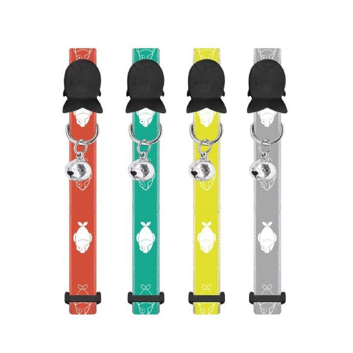  - NUNBELL KEDİ BOYUN TASMASI BALIK DESENLİ