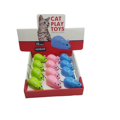 NUNBELL - NUNBELL KEDİ OYUN.KURMALI FARE 12'lİ