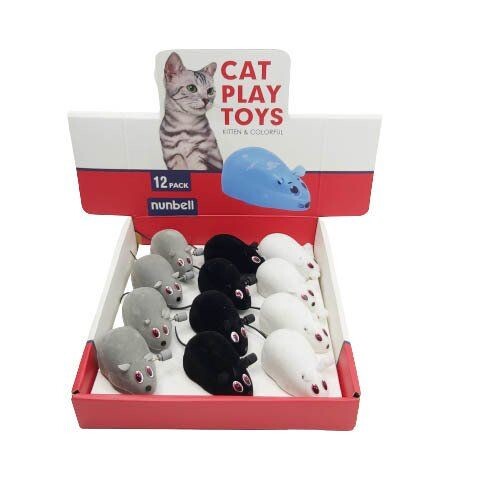 NUNBELL - NUNBELL KEDİ OYUN.KURMALI FARE 12'lİ NUNBELL - NUNBELL KEDİ OYUN.KURMALI FARE 12'lİ