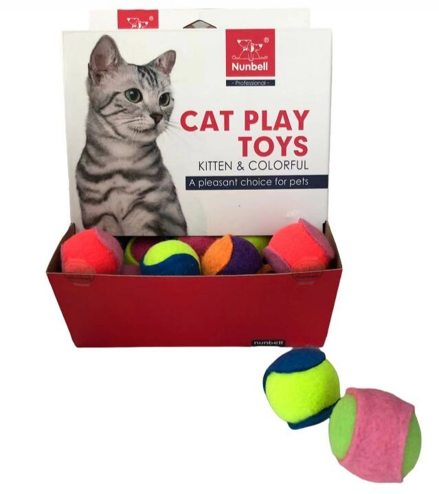 NUNBELL - NUNBELL KEDİ OYUN.RENKLİ TOP 48'Lİ