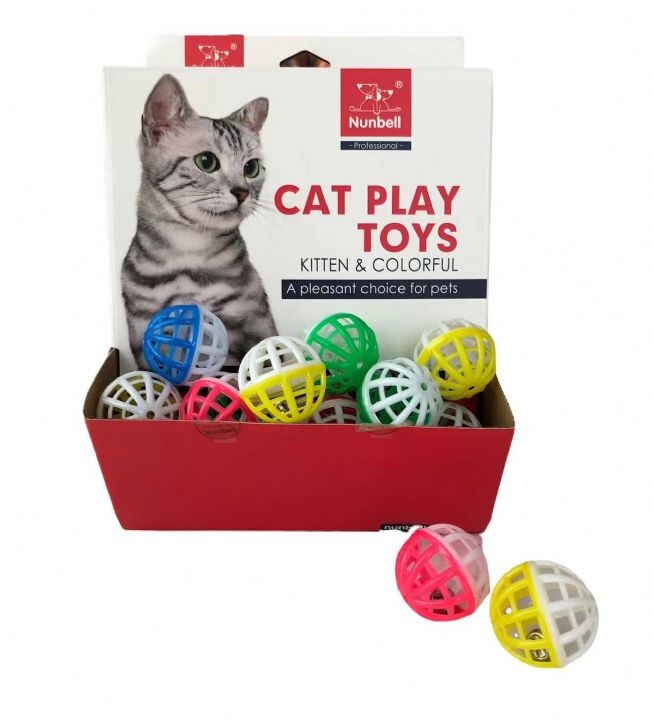 NUNBELL - NUNBELL KEDİ OYUN.RENKLİ TOP 56'LI