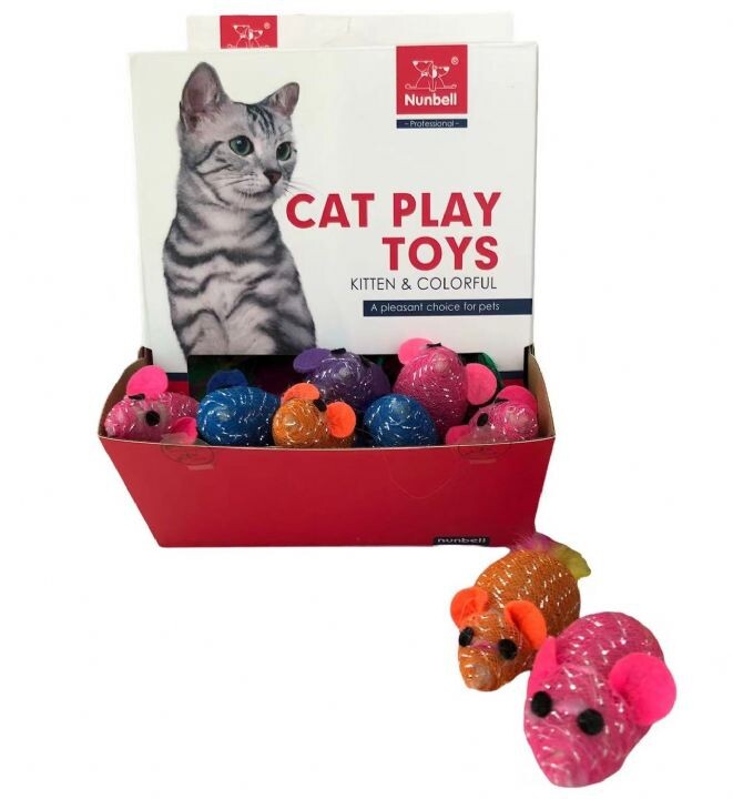 NUNBELL - NUNBELL KEDİ OYUN.SİMLİ FARE 48'Lİ