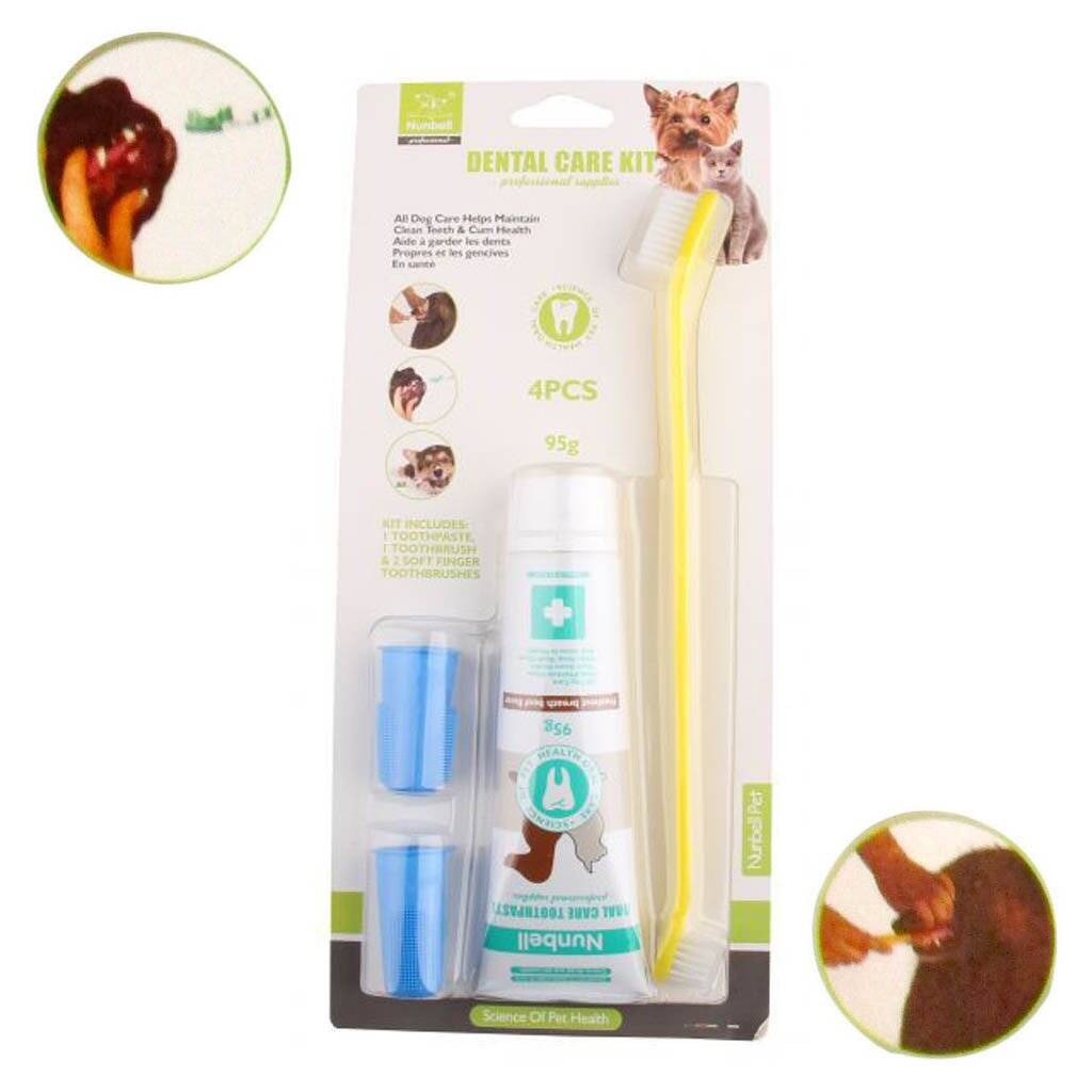 NUNBELL KÖPEK DİŞ MACUNU SETİ ETLİ 100GR