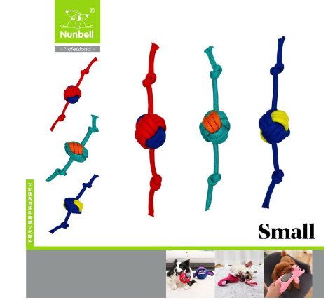  - NUNBELL KÖPEK OYUN ÇİFT DÜĞÜMLÜ TOP UFAK