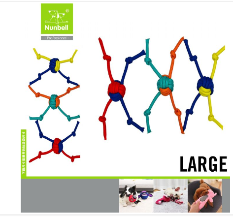  - NUNBELL KÖPEK OYUN DÖRT DÜĞÜMLÜ TOP BÜYÜK