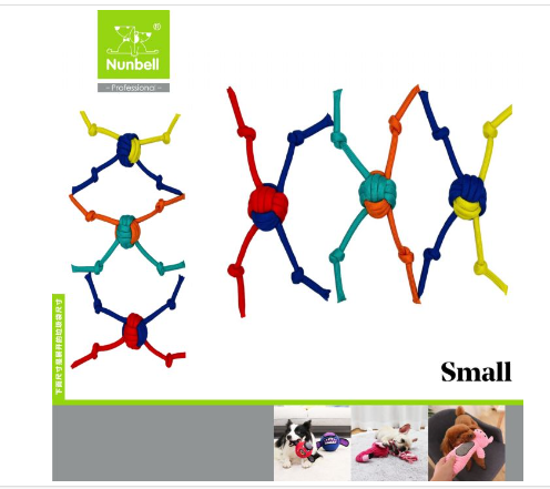  - NUNBELL KÖPEK OYUN DÖRT DÜĞÜMLÜ TOP UFAK
