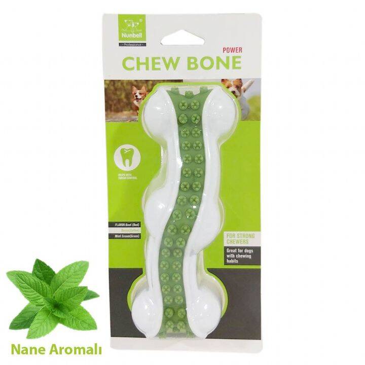 NUNBELL KÖPEK OYUNCAGI DOLGULU KEMİK M
