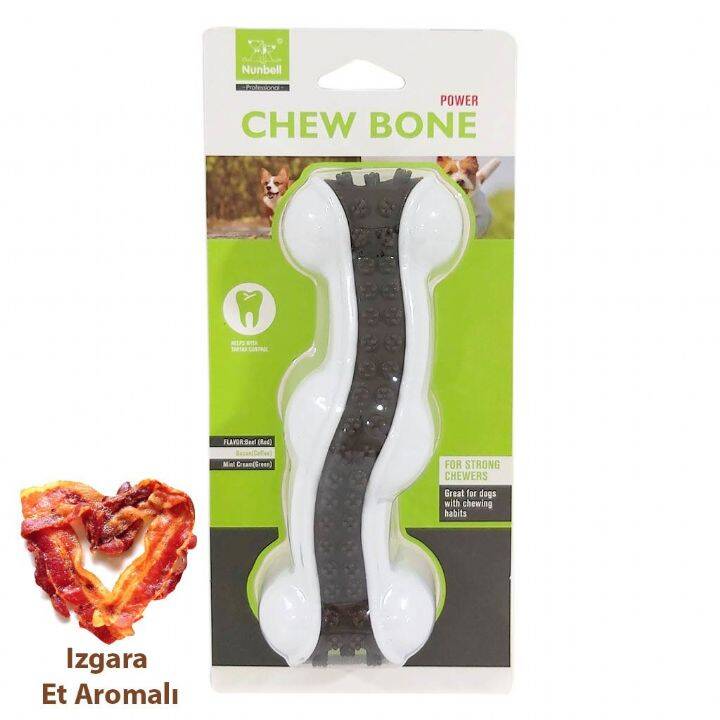 NUNBELL KÖPEK OYUNCAGI DOLGULU KEMİK M