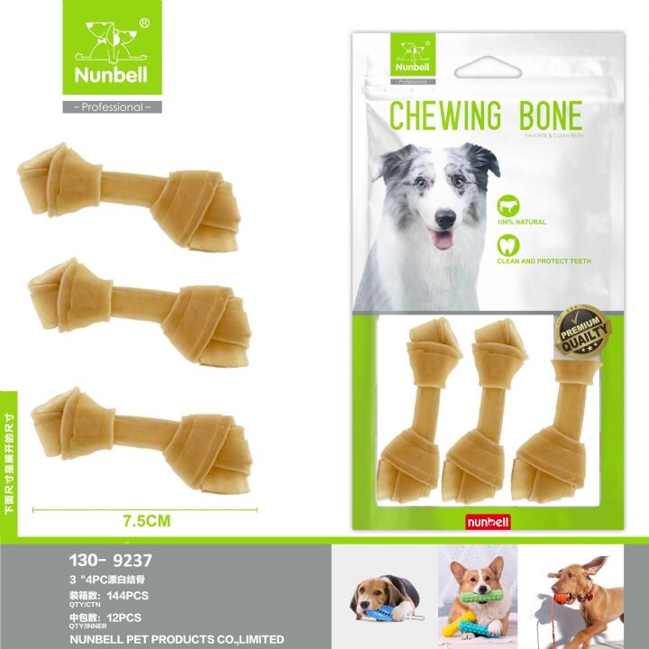  - NUNBELL NATURAL DÜĞÜM KEMİK 7,5CM 3'LÜ