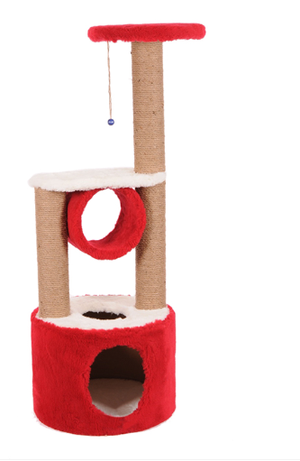Oval Yuva Katlı Tırmalama 112cm Kırmızı