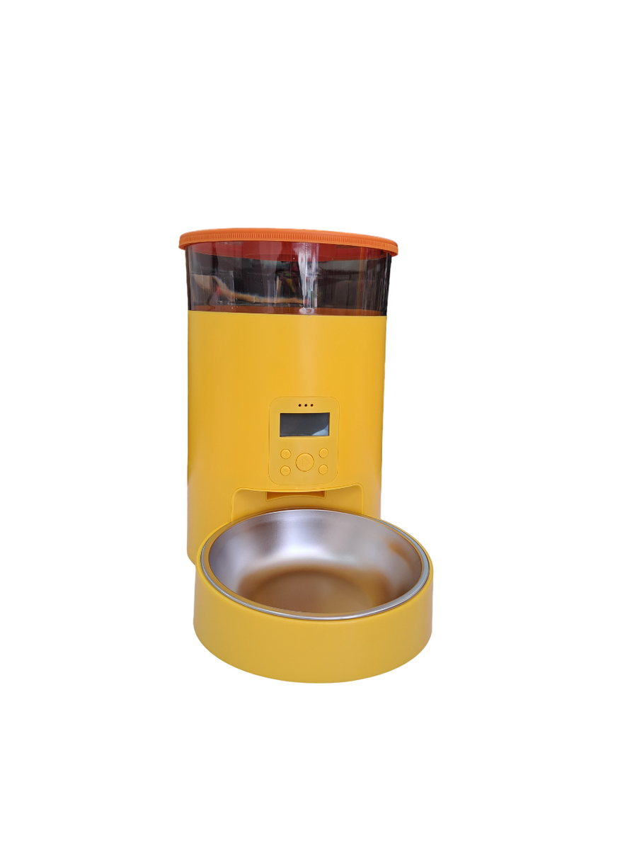 Pakeway Zaman Ayarlı Mama Kabı 4 Lt Sarı