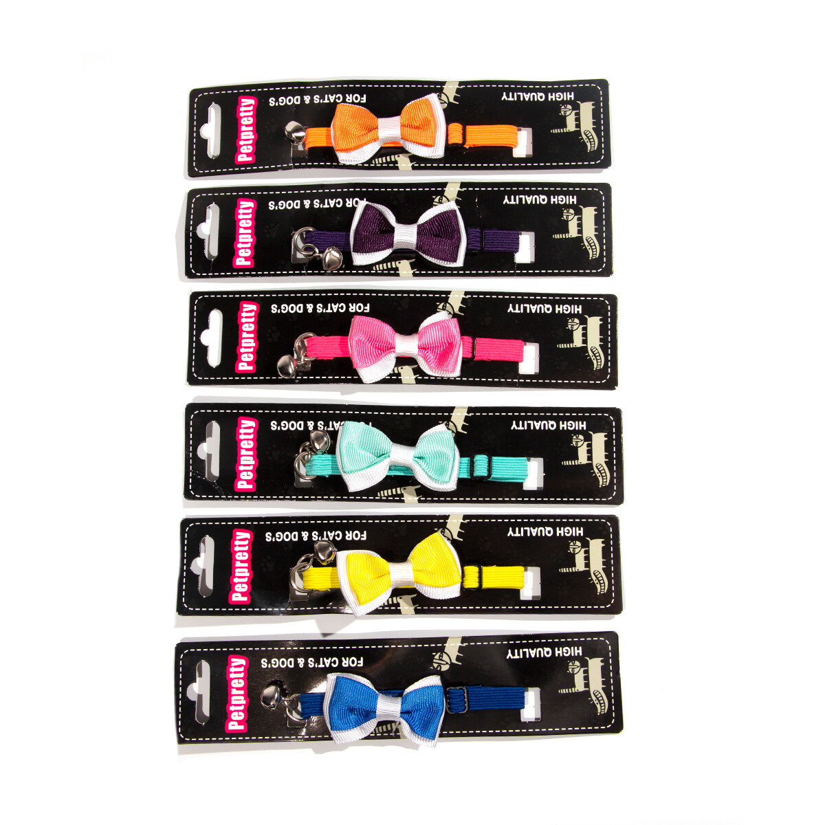 PETPRETTY - BOW TIE COLLAR COLORFUL CAT AND DOG