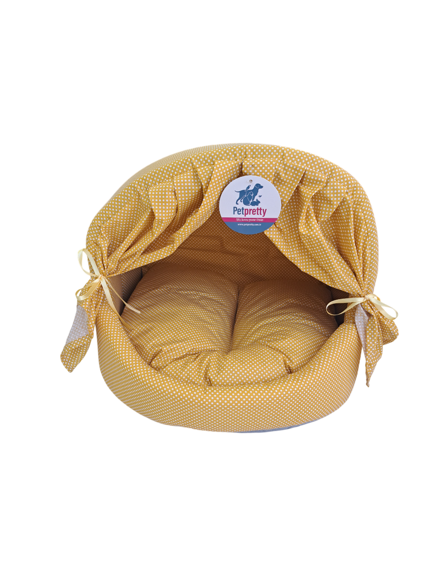 PETPRETTY - FABRIC WITH CURTAIN NEST YELLOW