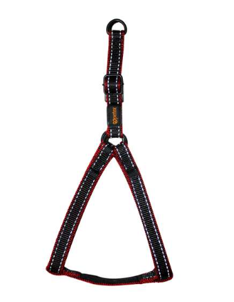  - PETEX REFLEKTÖRLÜ KELEBEK TASMA SİYAH-KIRMIZI XS