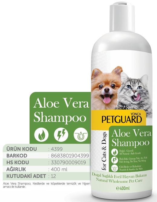 PETGUARD - PETGUARD ALOE VERA SIVI ŞAMPUAN KEDİ KÖPEK 400ML