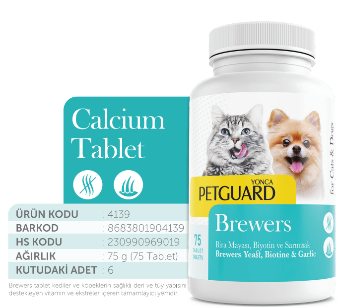  - PETGUARD BREWERS KEDİ KÖPEK 75GR 75 TABLET