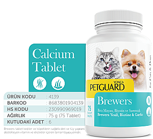 PETGUARD BREWERS KEDİ KÖPEK 75GR 75 TABLET