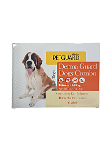 PETGUARD DERMA GUARD 40-60 KG DOGS COMBO 4*5ML