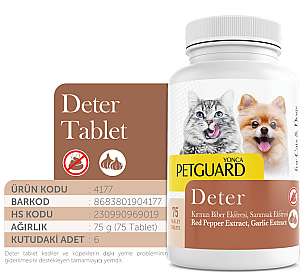 PETGUARD DETER KEDİ KÖPEK 75GR 75 TABLET