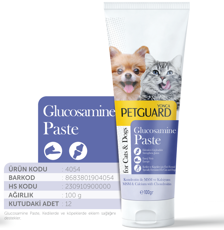 PETGUARD GLUCOSAMİNE KEDİ KÖPEK PASTE 100GR