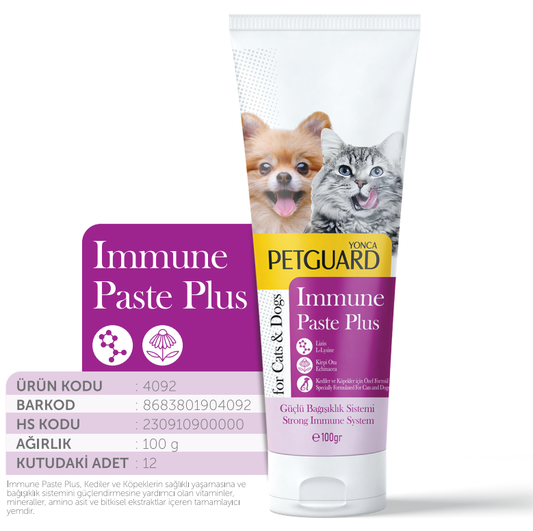 PETGUARD - PETGUARD IMMUNE PASTE PLUS KEDİ KÖPEK 100GR